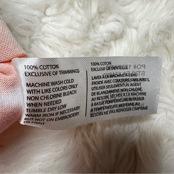 US Polo Assn. T-Shirt Orange & White Striped Size 7 - Picture 9 of 16